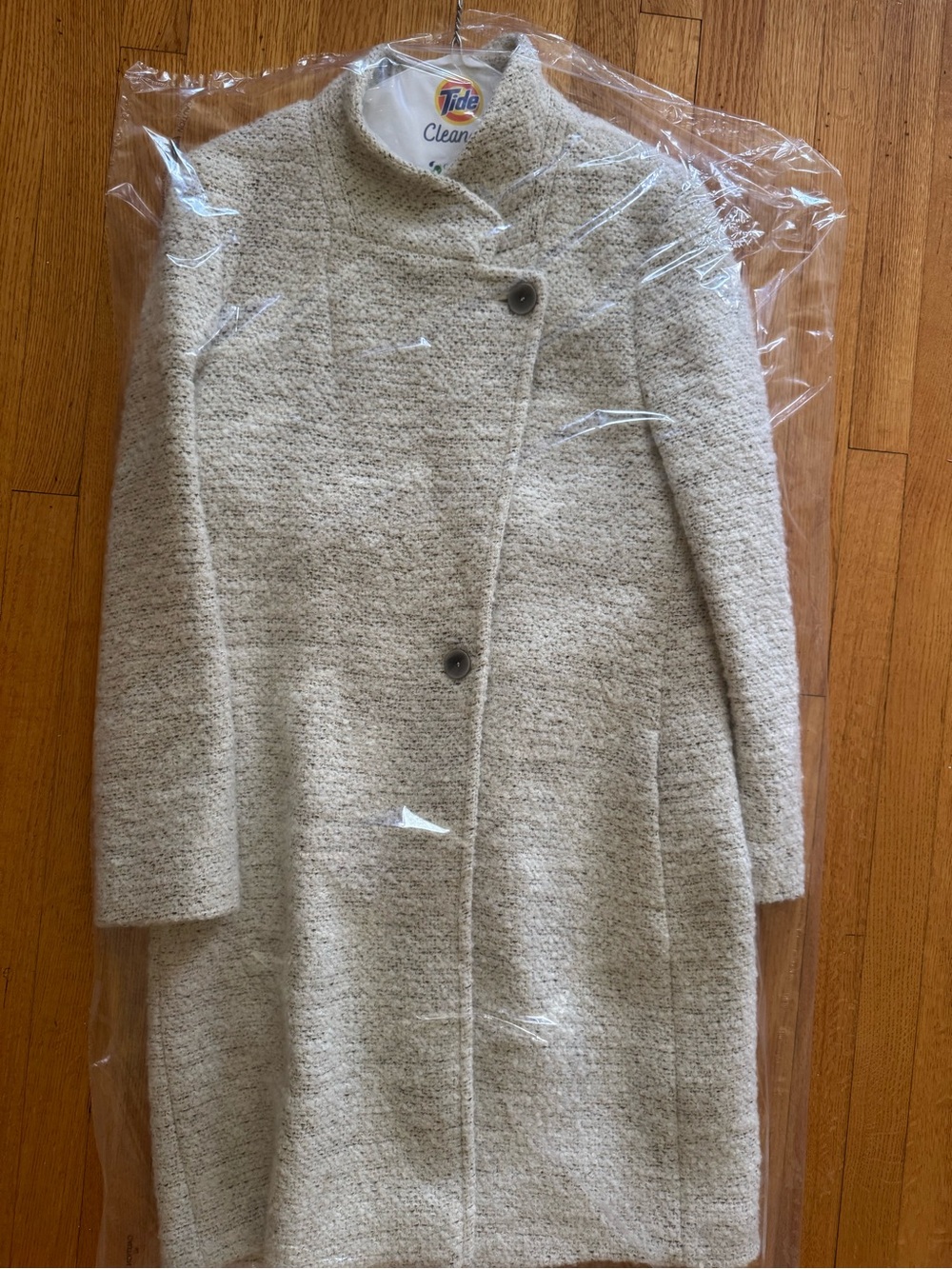 Reiss Cream/Black Textured Coat